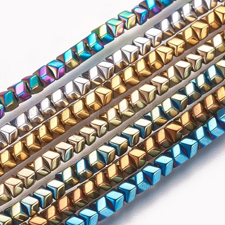 Electroplated Non-magnetic Synthetic Hematite Beads Strands G-P379-D-1