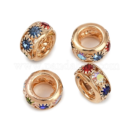 Латунные бусины со стразами &nbsp;KK-U071-02C-02KCG-1