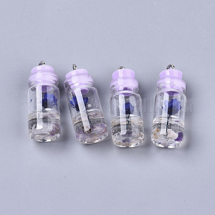 Glasflasche Anhänger Dekorationen GLAA-S181-12E-1