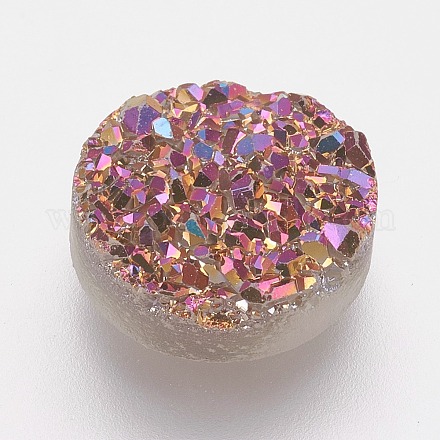 Cabochons en résine d'imitation quartz druzy RESI-E013-03J-10mm-1