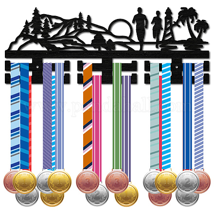 Porte-médaille en bois de mode ODIS-WH0041-060-1