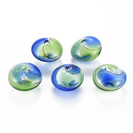 Perles de globe en verre soufflé à la main transparent X-GLAA-T012-34-1