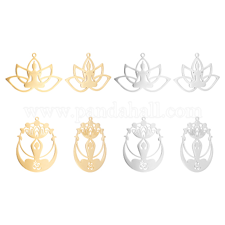 Unicraftale 8pcs 4 styles 201 pendentifs en acier inoxydable STAS-UN0033-89-1