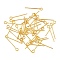 Brass Eye Pin, Cadmium Free & Lead Free, Golden, about 1.8cm long, 0.7mm thick, hole: about 2mm, about 16000pcs/1000g