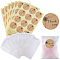 120Pcs Flat Translucent Glassine Waxed Paper Treat Bags Cookie Bags, with 10 Sheets Round Dot Sealing Adhesive Gift Stickers, Flower, Bag: 10.5x7.2x0.02cm, Sticker: 35mm, 12pcs/sheet