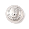 Rack Plating Brass & Cubic Zirconia Pendants, Cadmium Free & Lead Free, Long-Lasting Plated, Flat Round with Letter, Letter J, 13x7mm, Hole: 4x3mm