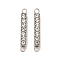 304 Stainless Steel Crystal Rhinestone Connector Charms, Rectangle Links, Stainless Steel Color, 20.5x3x3mm, Hole: 1.5mm