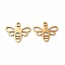 201 Stainless Steel Charms, Hollow Out Bees, Golden, 16x13.5x1mm, Hole: 1mm