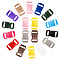 POM Plastic Side Release Buckles, Survival Bracelet Clasps, Mixed Color, 28.8~29x15x6.5mm, Hole: 11x2mm, 13 colors, 10pcs/color, 130pcs/set