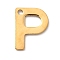 304 Stainless Steel Charms, Letter Charms, Ion Plating(IP), Real 18K Gold Plated, Letter P, 11x8.5x0.8mm, Hole: 1.2mm