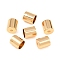 Brass Cord Ends, Column, Cadmium Free & Nickel Free & Lead Free, Real 18K Gold Plated, 7x6mm, Hole: 1.4mm, Inner Diameter: 5.3mm