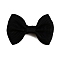 Cloth Bowknot Tie, Costume Accessories, Black, 23.5x36x5.5mm