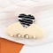 Heart Acetate Claw Hair Clips, for Girls Kids, Blanched Almond, 42x25x36mm