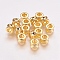 Tibetan Style Alloy European Beads, Large Hole Beads, Barrel, Golden, 8x5.5mm, Hole: 4mm