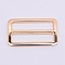 Zinc Alloy Buckles, for Strap Leathercraft Bag Belt, Rectangle, Light Gold, 27x45.5x3.5mm, Hole: 7.5x38mm
