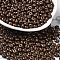Baking Paint Glass Seed Beads, Donut, Coconut Brown, 4x2.5mm, Hole: 1mm, about 137pcs/10g