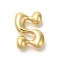 Rack Plating Brass Beads, Balloon Letter, for Personalized Name Necklaces Making, Long-Lasting Plated, Lead Free & Cadmium Free, Real 18K Gold Plated, Letter S, 23.5x17x6.5mm, Hole: 2mm