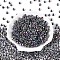 Inside Colours Transparent Glass Seed Beads, Rondelle, Black, 6x4mm, Hole: 2mm, about 2000pcs/450g