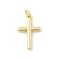 Brass Pendants, Cross Charms, with Jump Ring, Real 18K Gold Plated, 16.5x11x2mm