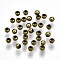 Brass Beads, Round, Nickel Free, Unplated, 3x2.3mm, Hole: 1.4mm