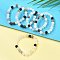 Natural Tourmalinated Quartz/Black Rutilated Quartz Stretch Beaded Bracelets, Round, Inner Diameter: 2-1/8 inch(5.5cm), Beads: 8~9mm