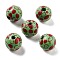 Fruit Theme Wood European Beads, Large Hole Beads, Apple, 15.5~16x14.5mm, Hole: 4mm