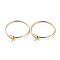 316 Surgical Stainless Steel Hoop Earrings Findings, Wine Glass Charms Findings, Real 18K Gold Plated, 40x0.8mm, Inner Diameter: 39mm, 20 Gauge