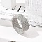 201 Stainless Steel Finger Rings, Wide Band Ring for Unisex, Stainless Steel Color, 10mm, US Size 12 3/4(22mm)