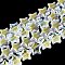 Electroplate Transparent Glass Beads Strands, Star, AB Color Plated, Clear AB, 9~9.5x9.5~10x4~5mm, Hole: 0.6~0.8mm, about 100pcs/strand, 33.46 inch(85cm)