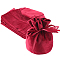 Beebeecraft 6Pcs Red Velvet Jewelry Pouches Velvet Drawstring Bags Rectangle Soft Cloth Storage Gift Bag Small Round Jewelry Pouch for Storage Necklaces Bracelets Earrings Small Items Gifts Crafts