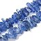 Natural Crackle Quartz Beads Strands, Dyed, Nuggets, Cornflower Blue, 13~31x7~12x7~12mm, Hole: 1.2mm, about 52~53pcs/strand, 15.75''~15.94''(40~40.5cm)