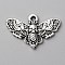 Alloy Pendant, Moth, Antique Silver, 13.5x20x2mm, Hole: 1mm
