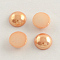 Pearlized Plated Opaque Glass Cabochons, Half Round/Dome, PeachPuff, 5x2mm