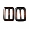 Rectangle Resin Buckle Clasps, For Webbing, Strapping Bags, Garment Accessories, Saddle Brown, 41.5x30x4mm, Hole: 30x7.5mm
