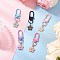 Flower Alloy Enamel Pendant Decorations, with Spray Painted Eco-Friendly Alloy Swivel Snap Hooks Clasps, Mixed Color, 52mm
