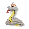 PVC Pendants, Snake, Gray, 57x44x17mm, Hole: 3mm