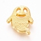 Halloween Theme Alloy Cabochons, Ghost, for UV Resin Filler, Epoxy Resin Jewelry Making, Golden, 9.5x8x1mm