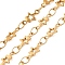 Ion Plating(IP) 304 Stainless Steel link Chains, with Spool, Star, Soldered, Golden, 10x4.5x1mm, about 32.8 Feet(10m)/roll