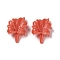 Synthetic Coral Beads, Dyed, Flower, Orange Red, 32x23.5x9.5mm, Hole: 1.2mm