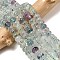 Natural Fluorite Beads Strands, Rondelle, 8.5x5.5mm, Hole: 1mm, about 73pcs/strand, 15.35''(39cm)