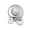 Brass Finding, Flat Round, Platinum, 24mm