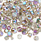 114Pcs Transparent Electroplate Glass Beads, Faceted, Mixed Shapes, Teal, 5.5~8x5.5~8x4~6mm, Hole: 1.2~1.6mm
