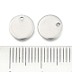 304 pendentifs à breloques rondes plates en acier inoxydable STAS-Q171-04-3