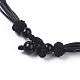 Fabricación de collar de cordón encerado ajustable MAK-L027-A04-3