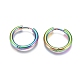 Ion Plating(IP) 304 Stainless Steel Huggie Hoop Earrings EJEW-G272-01-14mm-M-1