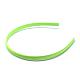 単純なプラスチックヘアバンドのパーツ  歯抜け  布で覆わ  芝生の緑  120ミリメートル  9.5ミリメートル OHAR-Q275-04E-1