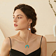 Fibloom 4 paires 4 styles sport thème bois coeur boucles d'oreilles pendantes pour les femmes EJEW-FI0001-55-6