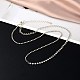 Round & Flat Round Beads Chain Necklace for Men Women NJEW-BB44113-A-2