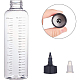 Benecreat 8 Packung 230 ml transparente Plastikflasche mit Drehverschluss und abgestufter Messung für Flüssigkeiten TOOL-BC0008-24-4