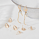 BENECREAT 12PCS Real 18k Gold Plated Brass Stud Earrings Fittings KK-BC0010-94-5